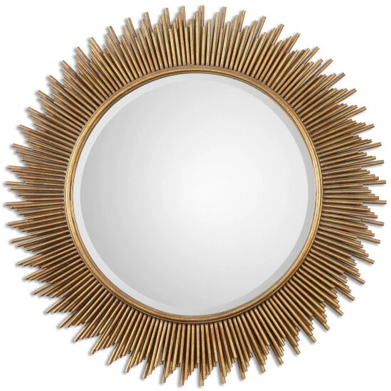 Brand new 😉 Uttermost Marlo Round Gold Mirror - Antique Silver - 36x36x1.25 💯