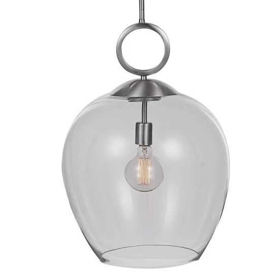 Best deal ๐ Uttermost Calix Nickel 1-Light Glass Pendant ๐ - Image 2