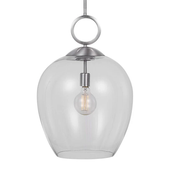 Best deal ๐ Uttermost Calix Nickel 1-Light Glass Pendant ๐ - Image 4