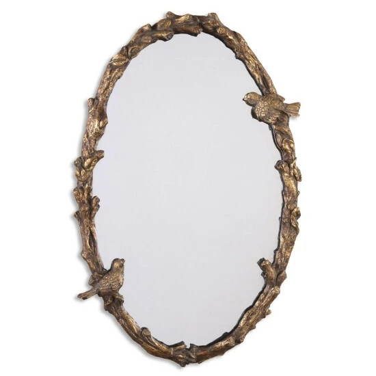 Flash Sale โญ Uttermost 'Paza' Oval Vine Gold Mirror - 22x33.75x3 ๐