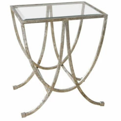 Best reviews of ❤️ Uttermost Marta Antiqued Silver Side Table 💯