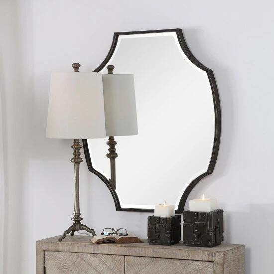 Flash Sale โค๏ธ Uttermost Ulalia Dark Rustic Bronze Scalloped Mirror ๐ฅฐ - Image 5