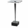 Promo ✔️ Uttermost Campeiro Square Drink Table Polished Nickel/black 💯