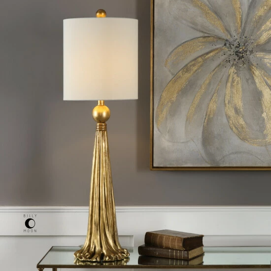 Best deal 💯 Uttermost Paravani Antiqued Metallic Gold 1-light Table Lamp 😀 - Image 2