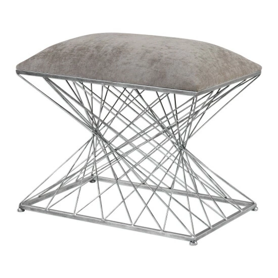Budget ๐ Uttermost Zelia Burnished Silver Accent Stool ๐คฉ