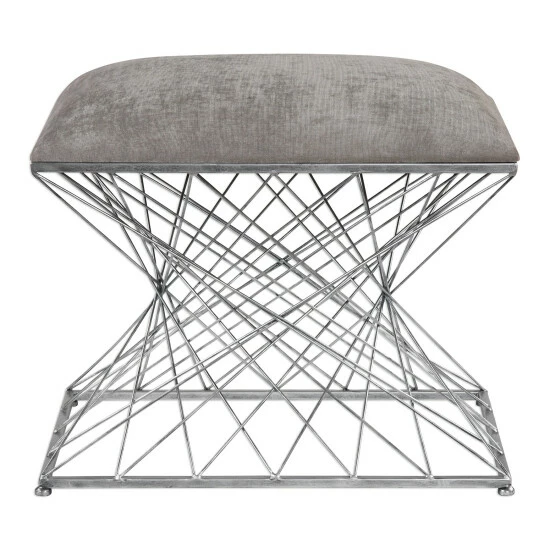 Budget ๐ Uttermost Zelia Burnished Silver Accent Stool ๐คฉ - Image 2