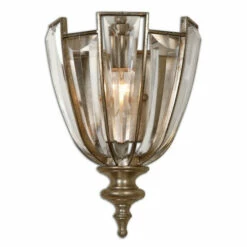 Best Sale 🔥 Uttermost Vicentina 1-Light Wall Sconce Metal Crystal Poly-Lighting Fixture ⭐