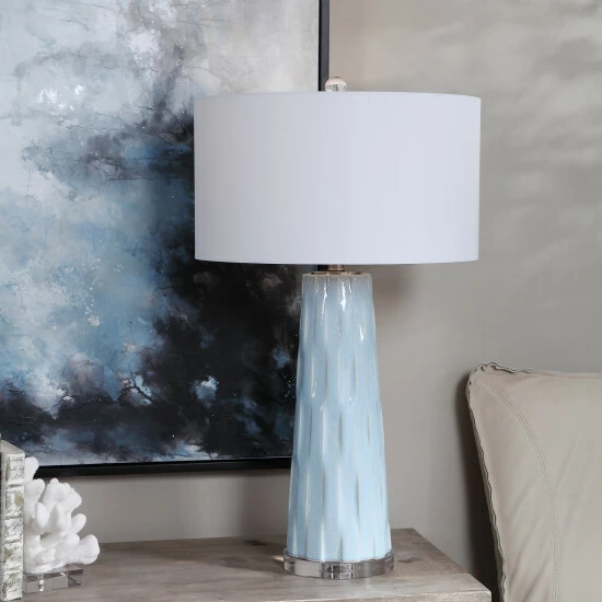 Deals ๐ Uttermost Brienne Light Blue Table Lamp ๐ - Image 6