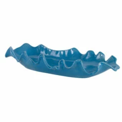 Outlet 🌟 Uttermost Ruffled Feathers Blue Bowl - 24"W X 4"H X 9.84"D ✔️