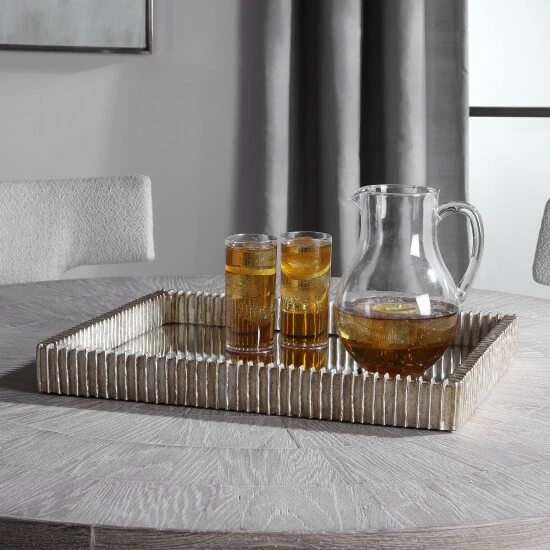 Wholesale 🤩 Uttermost Talmage Silver Mirrored Tray 🤩 - Image 5