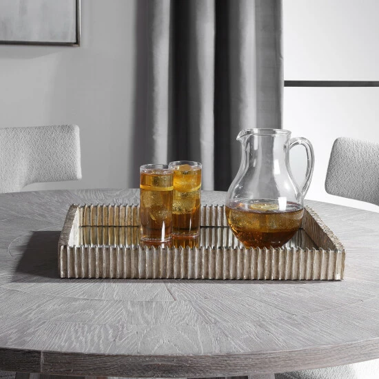Wholesale 🤩 Uttermost Talmage Silver Mirrored Tray 🤩 - Image 6