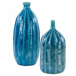 Discount ๐งจ Uttermost Bixby Blue Vases (Set Of 2) ๐