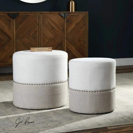 Top 10 โญ Uttermost Tilda Two-Toned Nesting Ottomans (Set Of 2) ๐ - Image 2