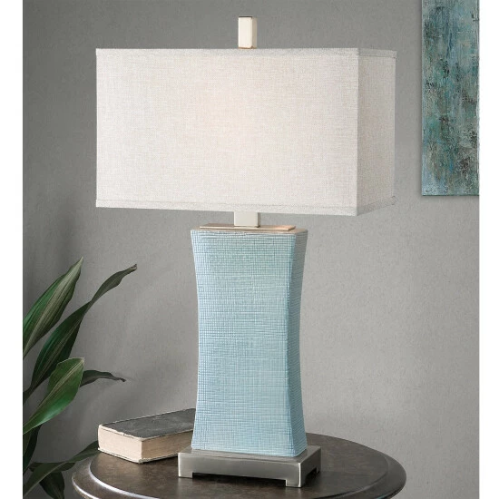 Discount ✔️ Uttermost Cantarana 1-light Pale Blue Grey Table Lamp ⌛ - Image 2
