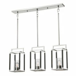 Budget 🎉 Uttermost Newburgh 3-Light Nickel Linear Pendant 🎁