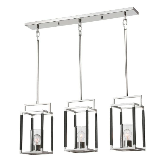 Budget 🎉 Uttermost Newburgh 3-Light Nickel Linear Pendant 🎁
