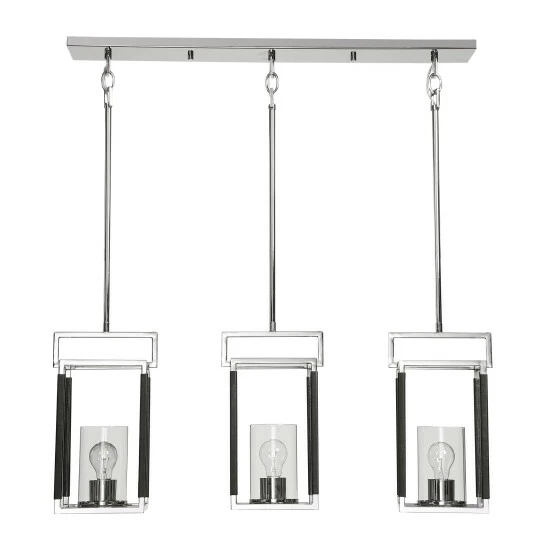 Budget 🎉 Uttermost Newburgh 3-Light Nickel Linear Pendant 🎁 - Image 3