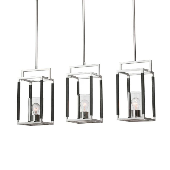 Budget 🎉 Uttermost Newburgh 3-Light Nickel Linear Pendant 🎁 - Image 4