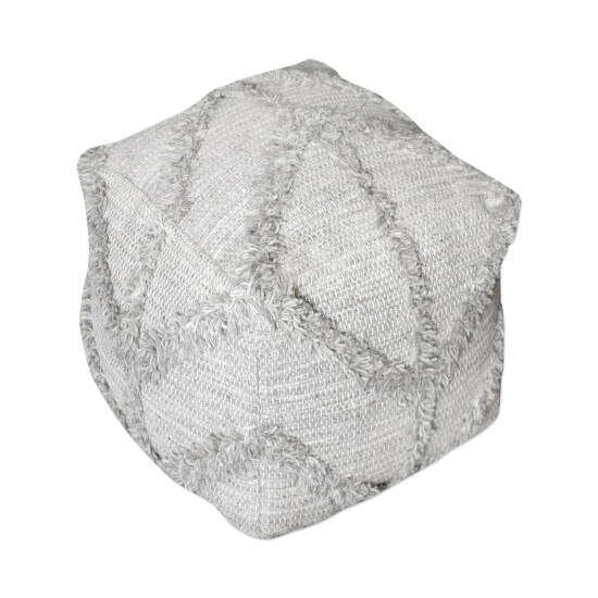 Buy โค๏ธ Uttermost Olfen Grey Wool Pouf Ottoman ๐