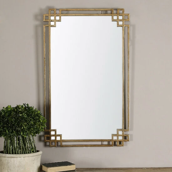 New 🎁 Uttermost Devoll Antique Gold Mirror - Antique Gold - 22.75x36.625x1 ❤️ - Image 3