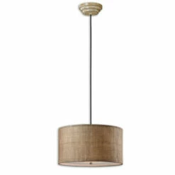 Cheap 🤩 Uttermost Dafina 3-light Burlap Weave Drum Pendant 😍