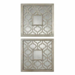 Best Pirce 😍 Uttermost Sorbolo Squares Decorative Mirror (Set Of 2) - Silver - 20x20x0.75 😀