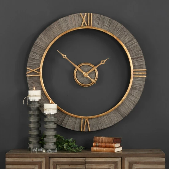 Best deal โ๏ธ Uttermost Alphonzo Antiqued Gold Wall Clock โ๏ธ - Image 5