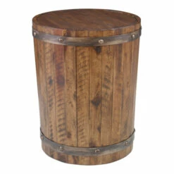 Best Pirce 🥰 Uttermost Ceylon Wine Barrel Accent Table 👍