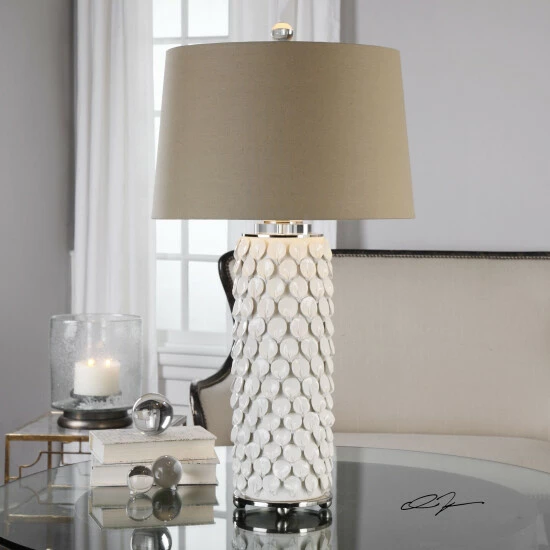 Deals ๐ Uttermost Calla Lillies Gloss White Lamp โค๏ธ