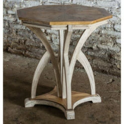 Hot Sale 🥰 Uttermost Ranen Aged White Accent Table 👏