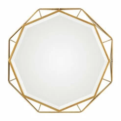 New 😍 Uttermost Mekhi Antiqued Goldtone Iron Mirror - Antique Silver - 30x30x3.5 😍