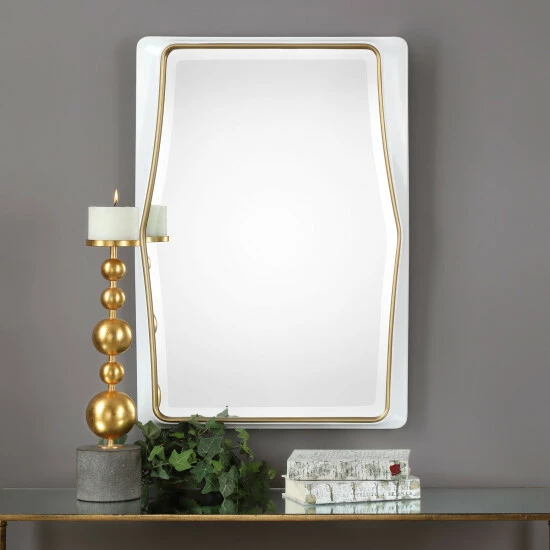 New 😍 Uttermost Mekhi Antiqued Goldtone Iron Mirror - Antique Silver - 30x30x3.5 😍 - Image 4