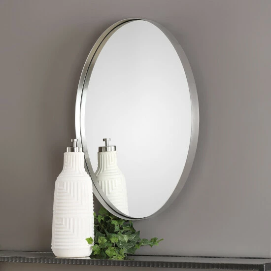 Outlet ๐ฏ Uttermost Pursley Steel/Wood/Glass Oval Mirror - 20x30x2.25 Bronze ๐ฅฐ - Image 6