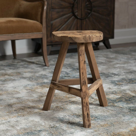 Best Sale 😀 Uttermost Paddock Rustic Accent Stool - 17"W X 19"H X 17"D ⭐