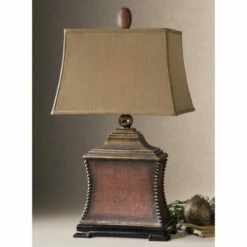 Top 10 💯 Uttermost Pavia Aged Red Poly And Silvertone Beaded Table Lamp ❤️