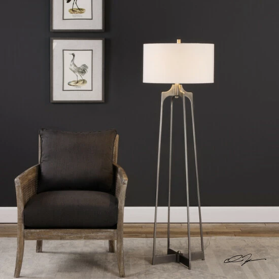 Top 10 ๐ Uttermost Adrian Plated Aged Gun Metal 1-light Floor Lamp โ๏ธ - Image 2