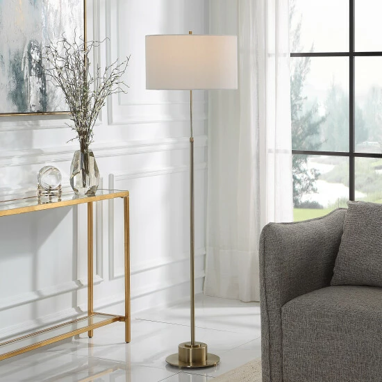 Best Pirce ๐ Uttermost Prominence Brass Floor Lamp - 17"W X 69.75"H X 17"D ๐งจ - Image 2