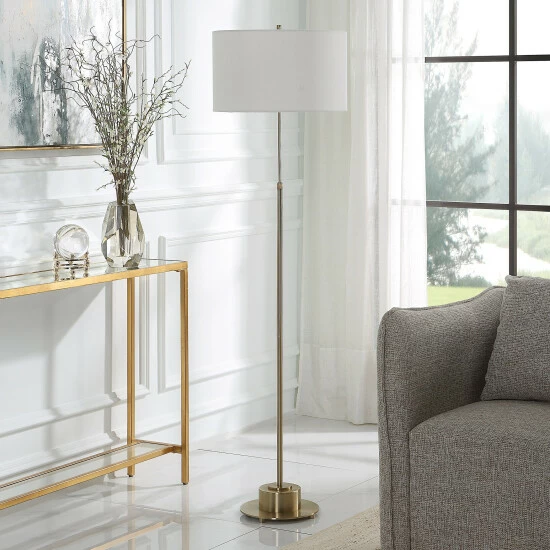 Best Pirce ๐ Uttermost Prominence Brass Floor Lamp - 17"W X 69.75"H X 17"D ๐งจ - Image 3