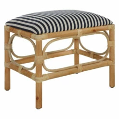 Deals 🤩 Uttermost Laguna Small Striped Bench Natural/navy 🎉