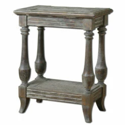 Discount 🎁 Uttermost Mardonio Waxed Limestone Side Table 🔥