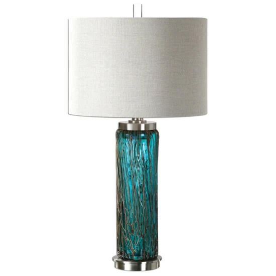 Buy 👏 Uttermost Almanzora Blue Glass Lamp 😉