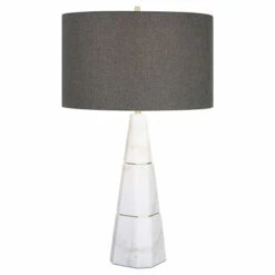 Wholesale 🌟 Uttermost Citadel White Marble Table Lamp - 28.75 X 17 X 17 😍