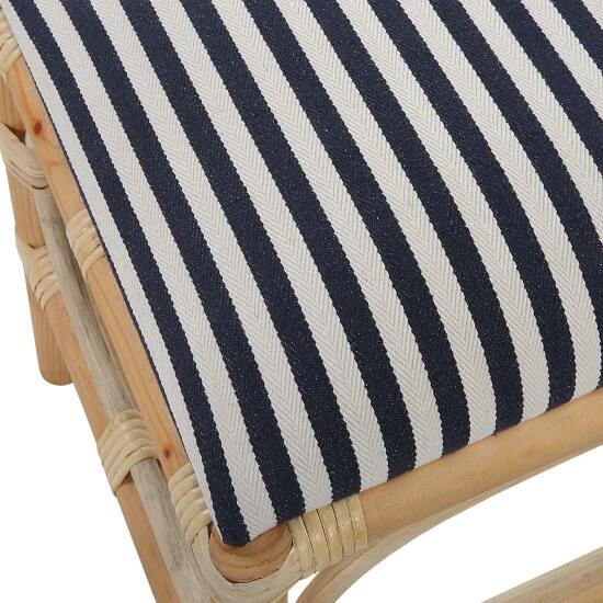 Deals 🤩 Uttermost Laguna Small Striped Bench Natural/navy 🎉 - Image 4