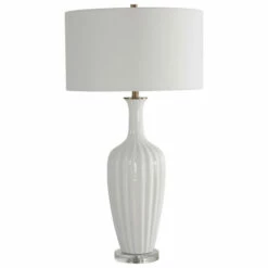 Buy ⭐ Uttermost Strauss White Ceramic Table Lamp ✔️