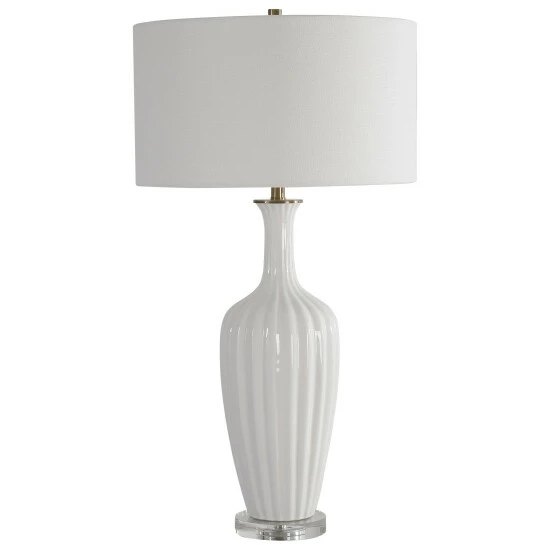 Buy ⭐ Uttermost Strauss White Ceramic Table Lamp ✔️