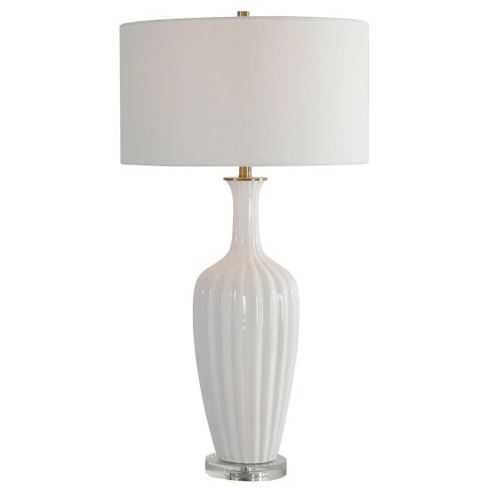 Buy ⭐ Uttermost Strauss White Ceramic Table Lamp ✔️ - Image 2