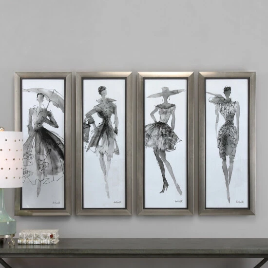 Deals 😉 Uttermost Fashion Sketchbook Art (Set Of 4) - Black 👏 - Image 3