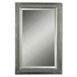 Promo ๐ Uttermost Triple Beaded Silver Leaf Vanity Mirror - 23.125x35.125x1.5 โ๏ธ