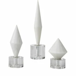 Budget โค๏ธ Uttermost Alize White Stone Sculptures (Set Of 3) ๐งจ
