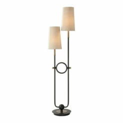 Wholesale ✔️ Uttermost Riano Matte Black 2-light Floor Lamp 🥰